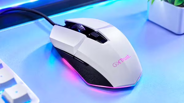 GXTrust GXT 109W Felox blanco con seis botones y hasta 6400 PPP