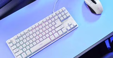 GXTrust GXT 833PS Thado, teclado TKL blanco para PlayStation 5