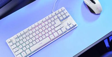 GXTrust GXT 833PS Thado, teclado TKL blanco para PlayStation 5