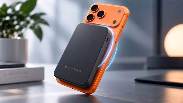 HyperJuice 5K Qi2 con batería semisólida y carga magnética de 15 W