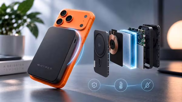 HyperJuice 5K Qi2 con carga por USB-C de hasta 20 W