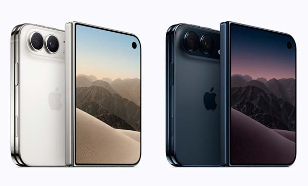 iPhone Duo abierto y cerrado, el primer iPhone plegable de Apple