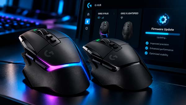 Logitech G502 X PLUS y G502 X LIGHTSPEED reciben una actualización gratuita a 44.000 DPI