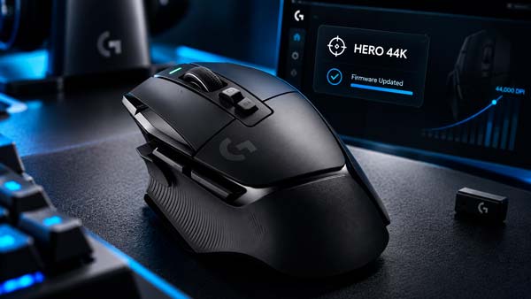 Logitech G502 X LIGHTSPEED actualizado gratuitamente a HERO 44K mediante G HUB