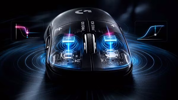 Sistema HITS del Logitech PRO X3 SUPERSTRIKE con actuación y restablecimiento configurables