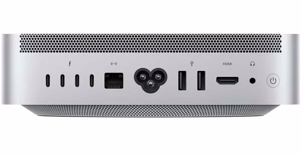 Conexiones del Mac Studio M5 Ultra con Thunderbolt 5, Wi-Fi 7 y Bluetooth 6