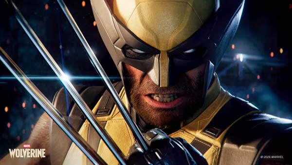 Wolverine con su traje amarillo y las garras extendidas en Marvel’s Wolverine