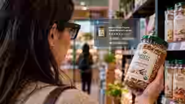 Gafas con IA de Meta utilizando la cámara para dar contexto visual al agente Muse sobre objetos del entorno