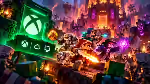 Imagen oficial de Minecraft Dungeons II antes de su lanzamiento en Xbox, PC, PlayStation 5, Nintendo Switch y Switch 2