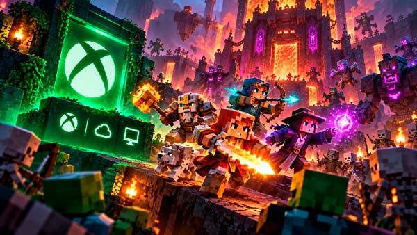 Imagen oficial de Minecraft Dungeons II para Xbox, PC, PlayStation 5, Nintendo Switch y Switch 2