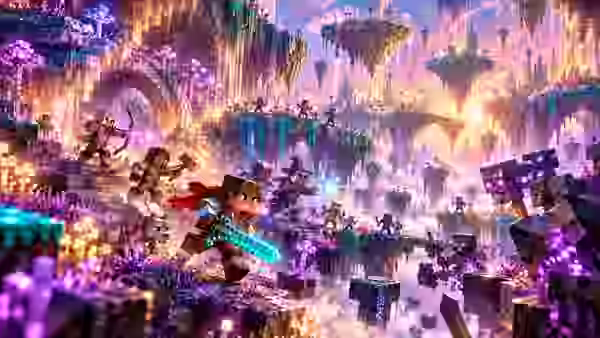 Captura de Minecraft Dungeons II mostrando The Sift antes de su llegada al Minecraft principal