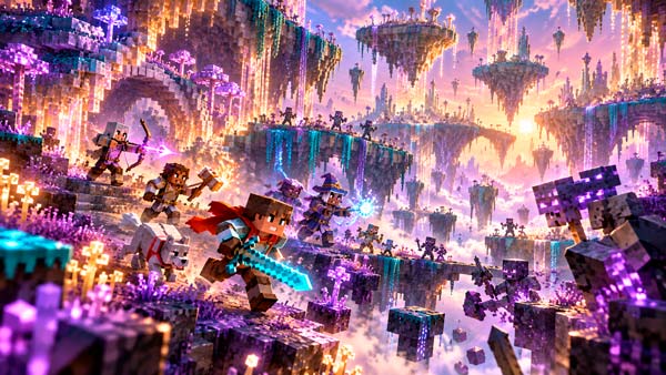 Captura de Minecraft Dungeons II mostrando The Sift antes de su llegada al Minecraft principal
