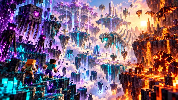 Imagen oficial de The Sift con nuevos biomas, mobs y bloques peligrosos de la dimensión
