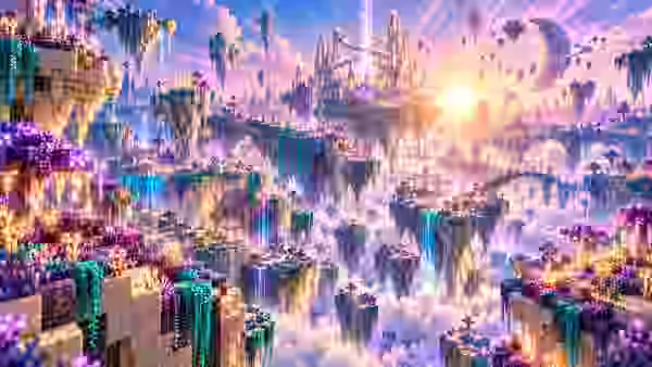 Escenario oficial de The Sift, la nueva dimensión que llegará a Minecraft Java y Bedrock en 2027