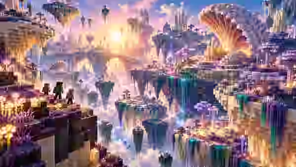 Captura oficial de The Sift, la primera dimensión nueva de Minecraft en más de 14 años