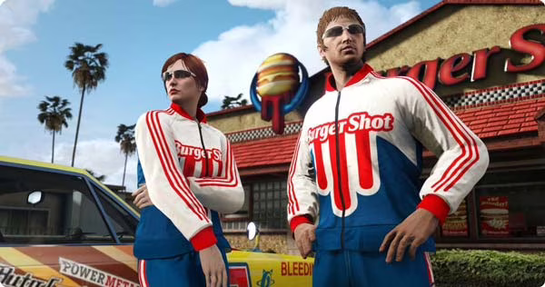 Burger Shot Tracksuit y recompensas de GTA Online disponibles con los Twitch Drops de NoPixel V