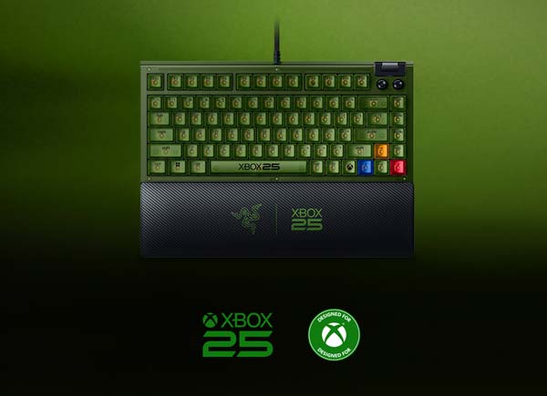 Razer BlackWidow V4 75% Xbox 25th Anniversary Edition con tecla Xbox dedicada