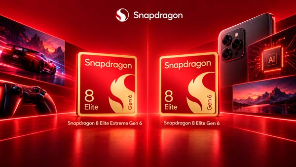 Comparativa visual de Snapdragon 8 Elite Extreme Gen 6 y Snapdragon 8 Elite Gen 6