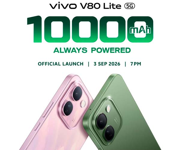 vivo V80 Lite 5G con batería BlueVolt de 10.000 mAh y grosor de 8,59 mm