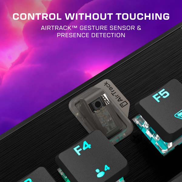 AirTrack Gesture Sensor del Turtle Beach Vulcan II XP Air para controlar funciones mediante gestos sin contacto