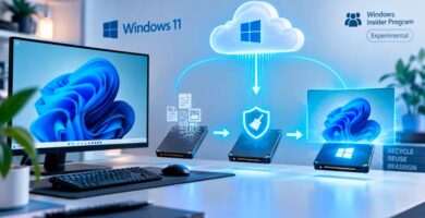Windows 11 Cloud rebuild preparando una reinstalación desde la nube con borrado seguro de unidades