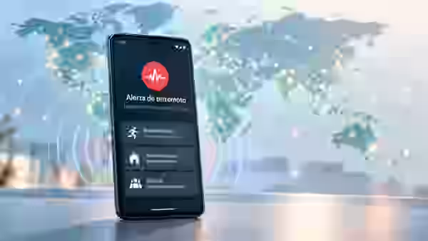 Mapa conceptual de Android Earthquake Alerts ampliando su cobertura a más de 200 países y regiones