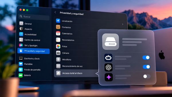 Icono oficial de Apple para Full Disk Access en macOS