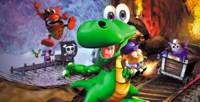 Croc en el arte promocional oficial de Croc 2 Kingdom of the Gobbos