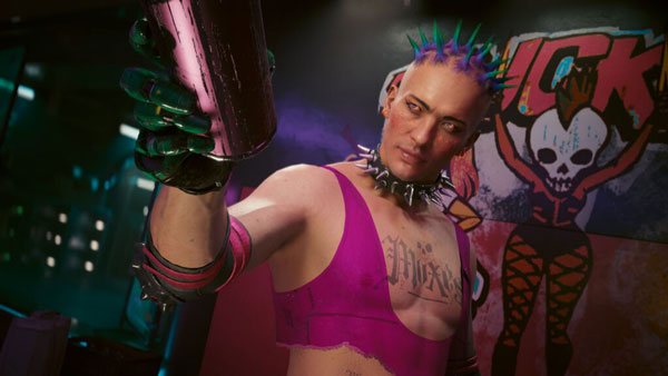 Captura oficial de Cyberpunk 2077 utilizada para mostrar las mejoras de DLSS 4.5 en PC