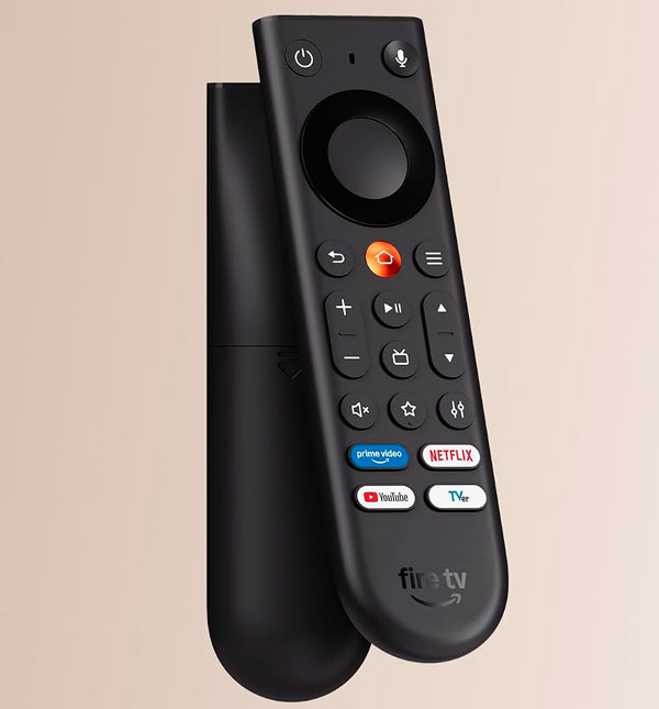 Nuevo mando Fire TV 2026 con botones y relieves diferenciados para reconocer los controles al tacto