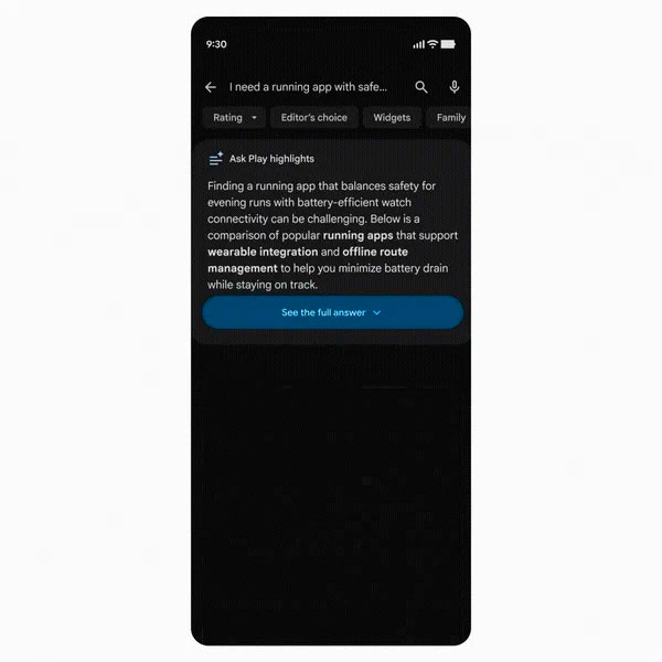 Imagen oficial de Ask Play comparando aplicaciones y mostrando recomendaciones personalizadas