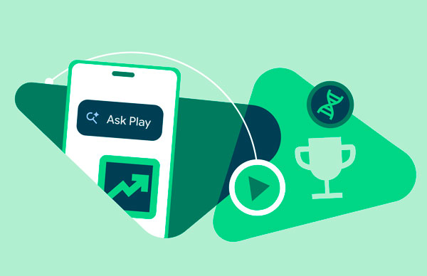 Imagen oficial de Google Play mostrando sus nuevas funciones de inteligencia artificial y descubrimiento