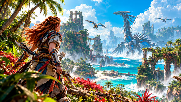 Aloy en Horizon Forbidden West, que regresa al catálogo de PlayStation Plus en octubre de 2026