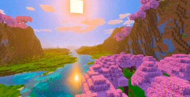 Minecraft para Nintendo Switch 2 con los efectos gráficos Vibrant Visuals