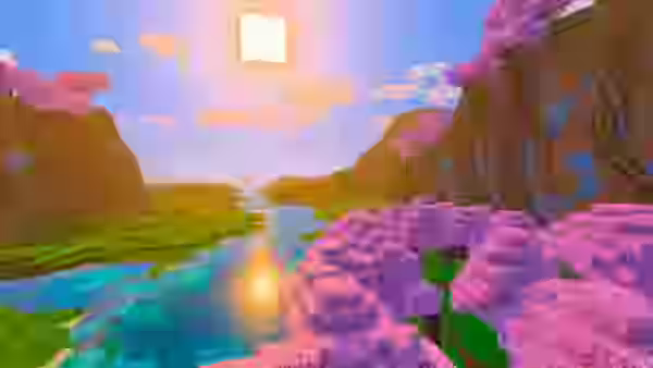 Minecraft para Nintendo Switch 2 con los efectos gráficos Vibrant Visuals