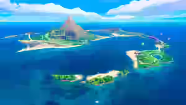 Imagen oficial de la Isla Wuhu en Nintendo Switch Sports Resort para Nintendo Switch 2