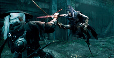 Soul enfrentándose a un enemigo en Phantom Blade Zero con combate de kung-fu