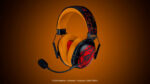 Razer BlackShark V3 X HyperSpeed Charizard Edition con diseño naranja y negro inspirado en Pokémon