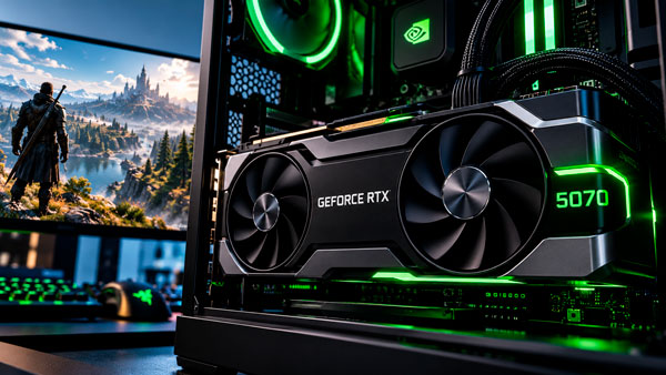 Tarjeta gráfica NVIDIA GeForce RTX 5070 como modelo más utilizado entre jugadores de Steam
