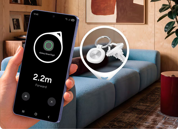 Samsung Galaxy SmartTag3 con Bluetooth 6.0 Channel Sounding y UWB para localización precisa