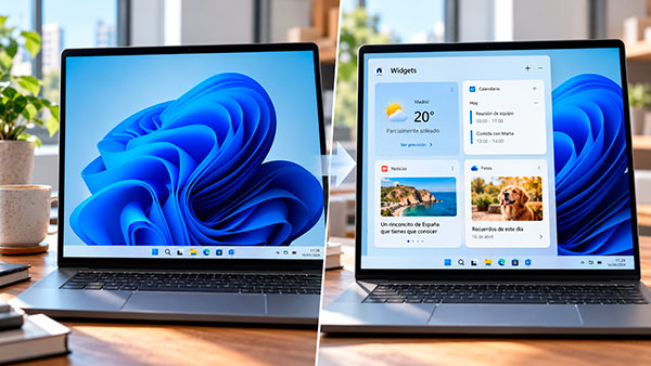 Panel de Widgets de Windows 11 cargándose bajo demanda para reducir el consumo de memoria